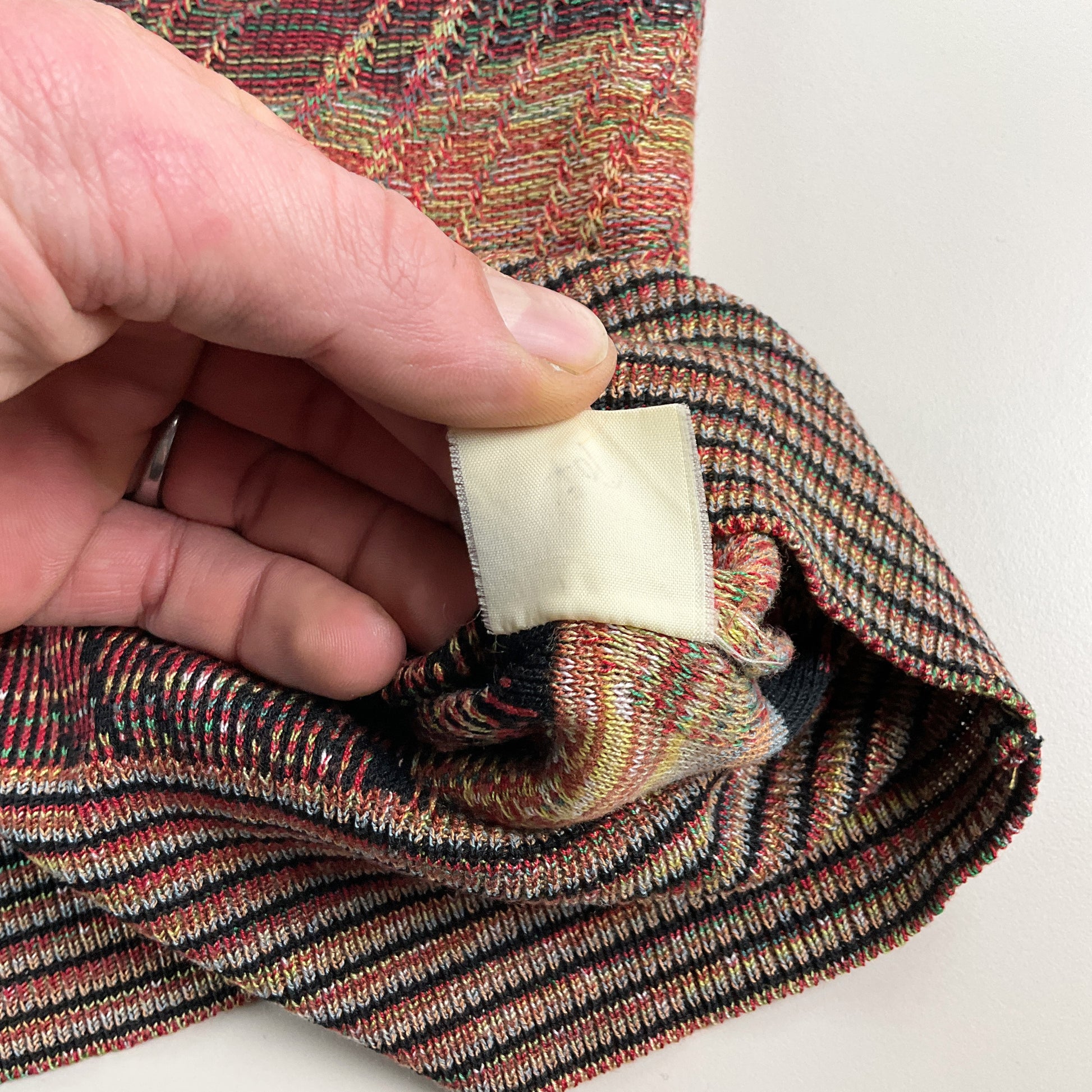 Missoni Colossal 90s Polo Button Up Sweatshirt - Large-MISSONI-olesstore-vintage-secondhand-shop-austria-österreich