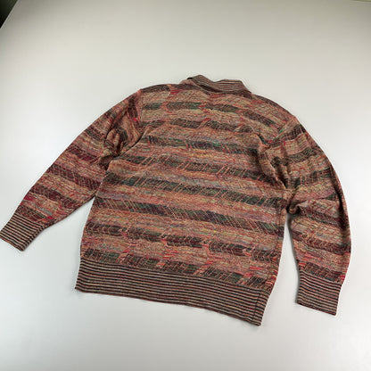 Missoni Colossal 90s Polo Button Up Sweatshirt - Large-MISSONI-olesstore-vintage-secondhand-shop-austria-österreich