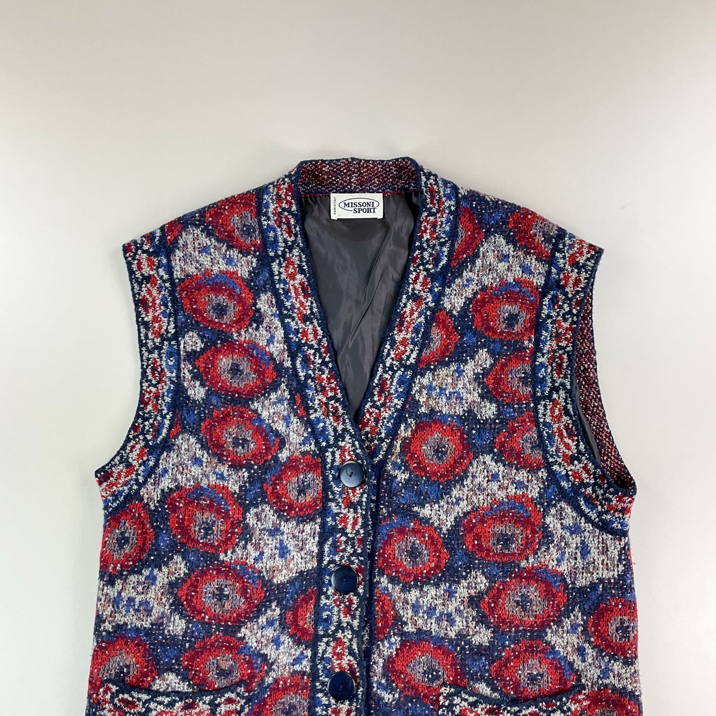 Missoni Sport 90s Weste - Large-MISSONI-olesstore-vintage-secondhand-shop-austria-österreich