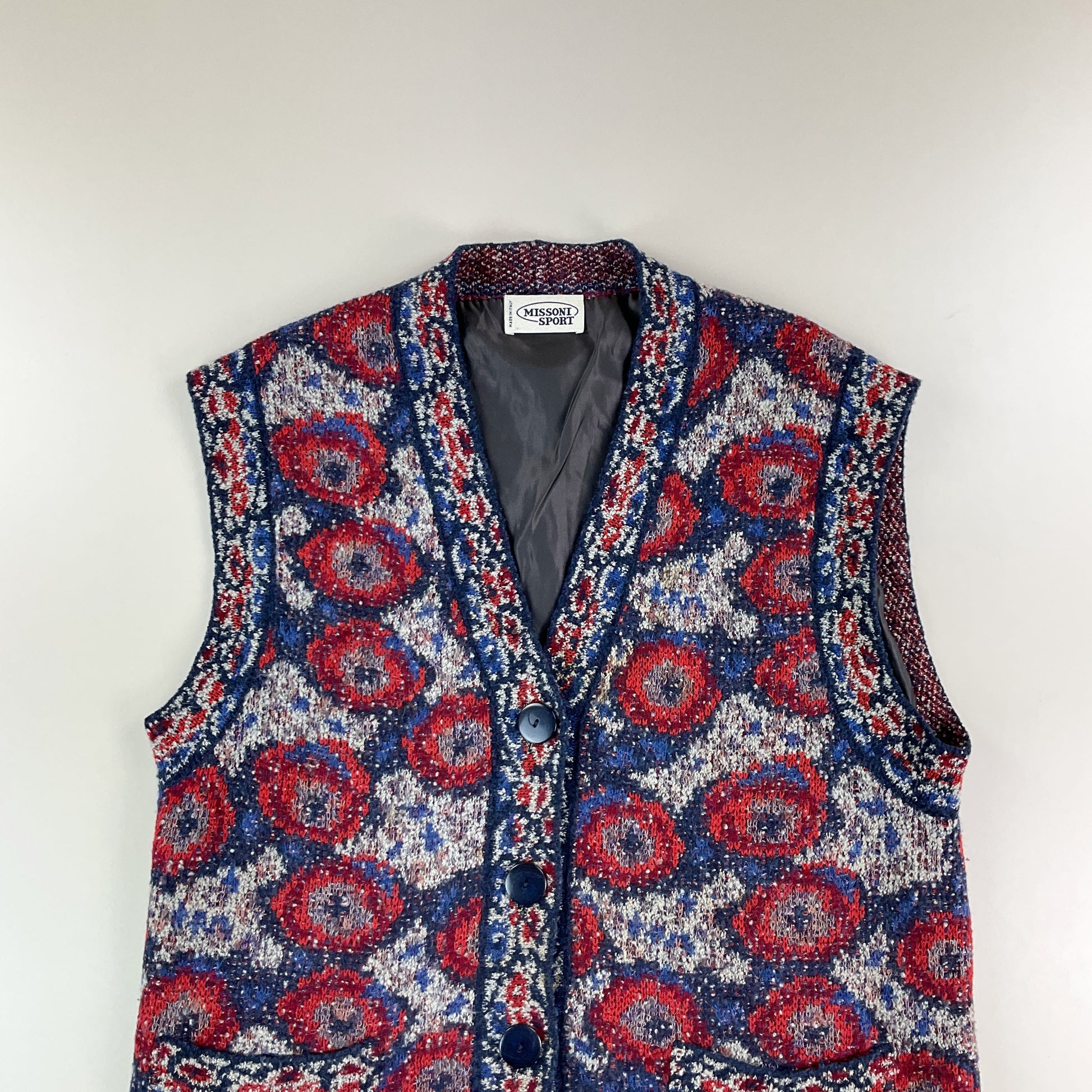 Missoni Sport 90s Weste - Large-MISSONI-olesstore-vintage-secondhand-shop-austria-österreich
