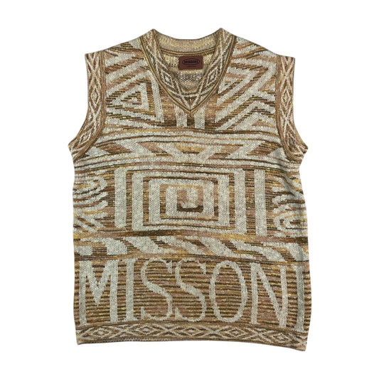 Missoni Sport 90s Weste Gelb - Large-MISSONI-olesstore-vintage-secondhand-shop-austria-österreich