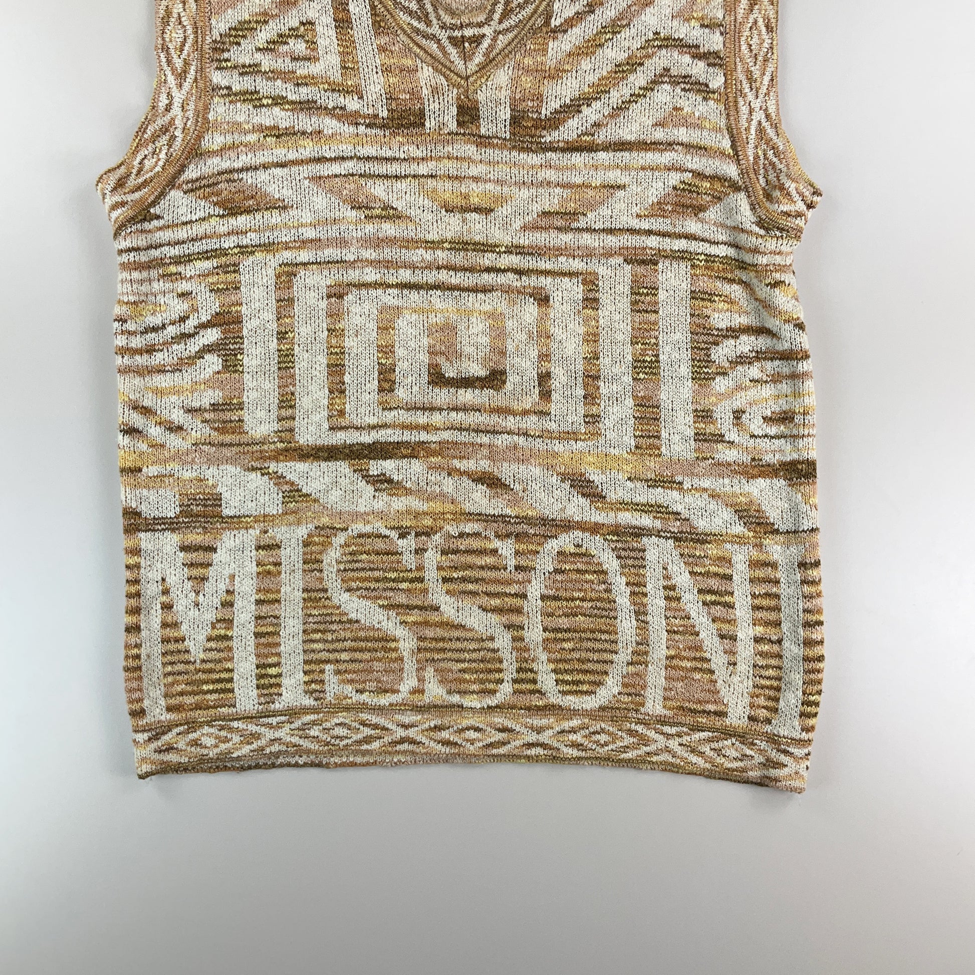 Missoni Sport 90s Weste Gelb - Large-MISSONI-olesstore-vintage-secondhand-shop-austria-österreich