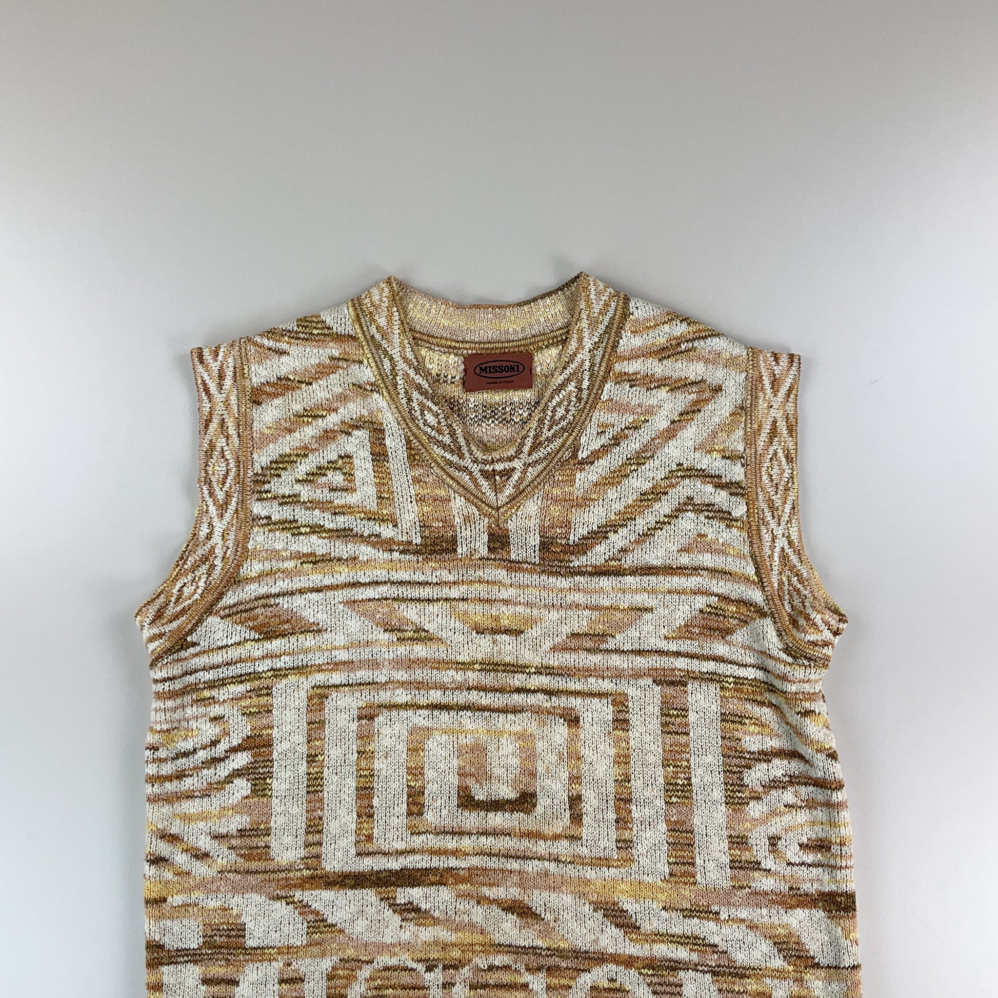Missoni Sport 90s Weste Gelb - Large-MISSONI-olesstore-vintage-secondhand-shop-austria-österreich
