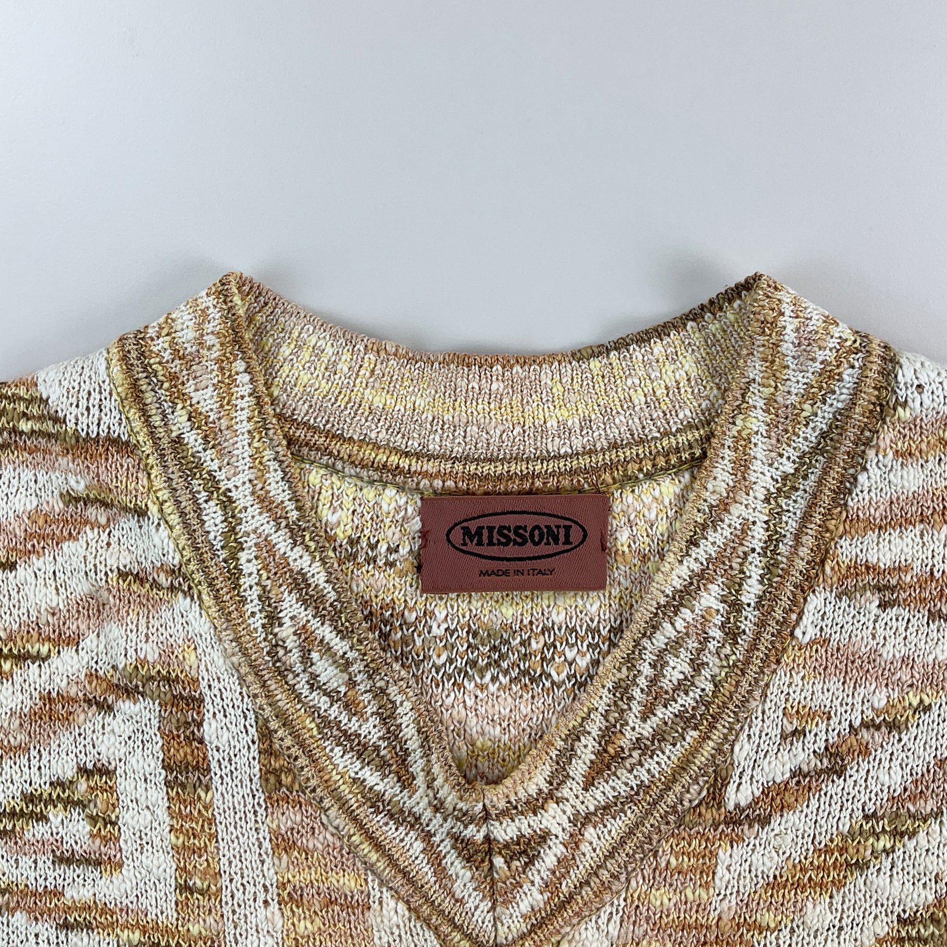 Missoni Sport 90s Weste Gelb - Large-MISSONI-olesstore-vintage-secondhand-shop-austria-österreich