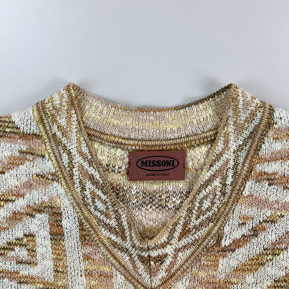Missoni Sport 90s Weste Gelb - Large-MISSONI-olesstore-vintage-secondhand-shop-austria-österreich