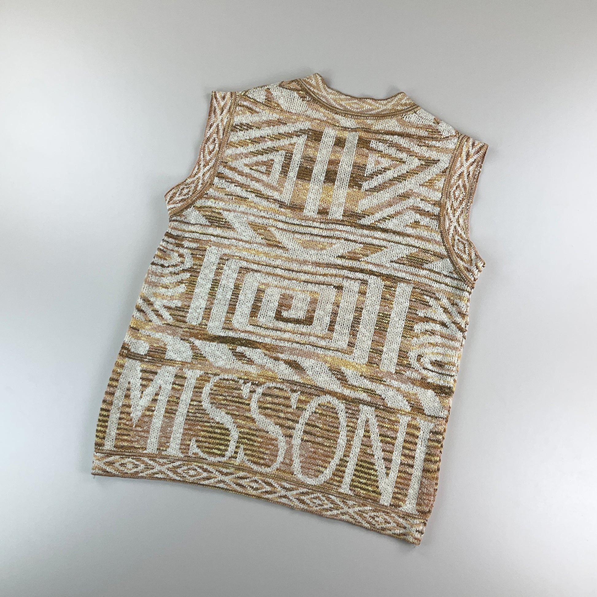 Missoni Sport 90s Weste Gelb - Large-MISSONI-olesstore-vintage-secondhand-shop-austria-österreich