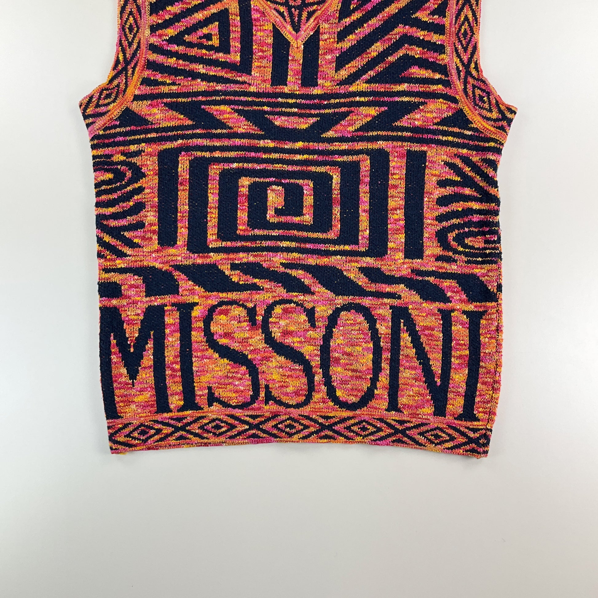 Missoni Sport 90s Weste Rot - Large-MISSONI-olesstore-vintage-secondhand-shop-austria-österreich