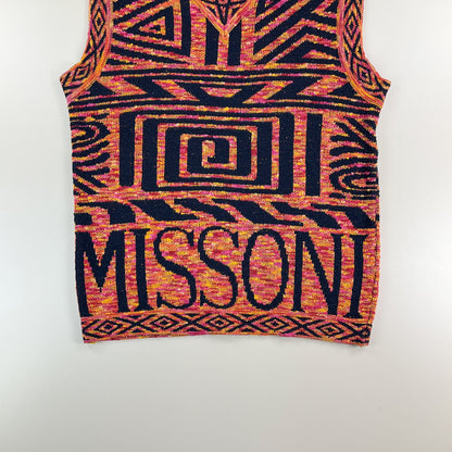 Missoni Sport 90s Weste Rot - Large-MISSONI-olesstore-vintage-secondhand-shop-austria-österreich