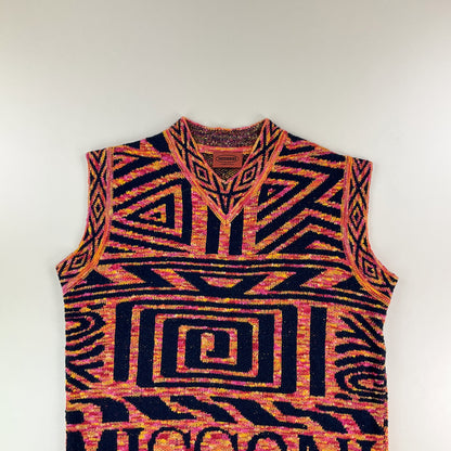 Missoni Sport 90s Weste Rot - Large-MISSONI-olesstore-vintage-secondhand-shop-austria-österreich