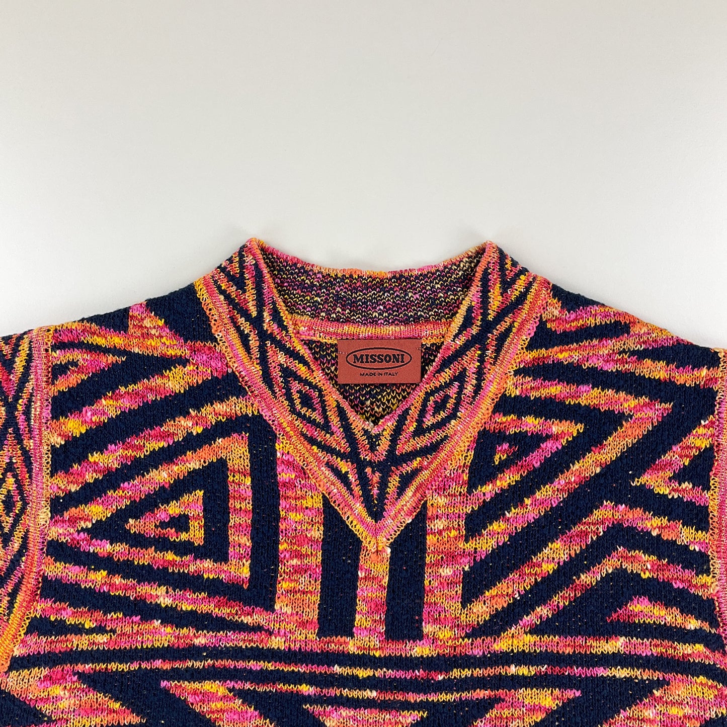 Missoni Sport 90s Weste Rot - Large-MISSONI-olesstore-vintage-secondhand-shop-austria-österreich
