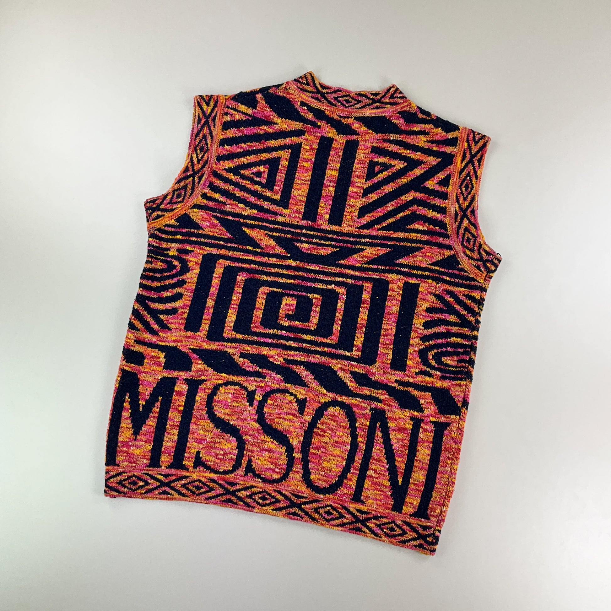 Missoni Sport 90s Weste Rot - Large-MISSONI-olesstore-vintage-secondhand-shop-austria-österreich