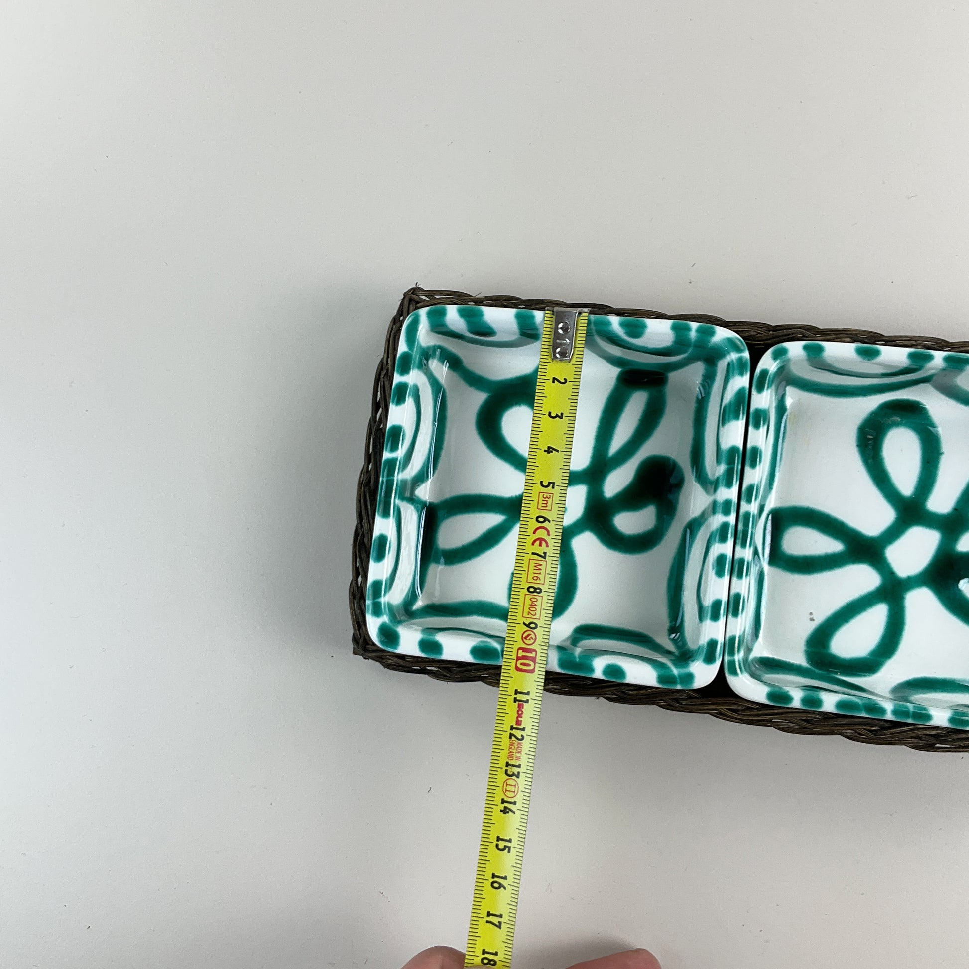 Gmundner Keramik 2x Schüssel Set Grüngeflammt 10,5cm-Gmundner Keramik-olesstore-vintage-secondhand-shop-austria-österreich