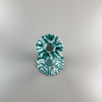 Gmundner Keramik Kerzenständer Grüngeflammt 24,5cm-Gmundner Keramik-olesstore-vintage-secondhand-shop-austria-österreich