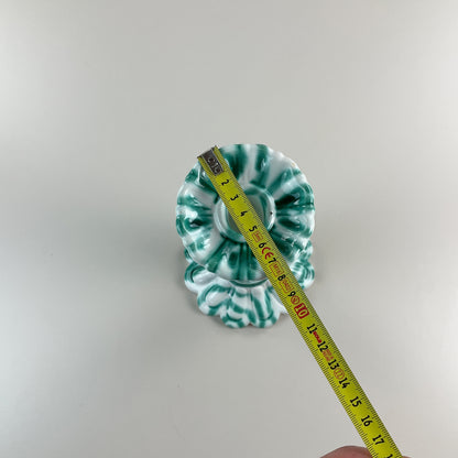 Gmundner Keramik Kerzenständer Grüngeflammt 24,5cm-Gmundner Keramik-olesstore-vintage-secondhand-shop-austria-österreich