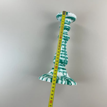 Gmundner Keramik Kerzenständer Grüngeflammt 24,5cm-Gmundner Keramik-olesstore-vintage-secondhand-shop-austria-österreich
