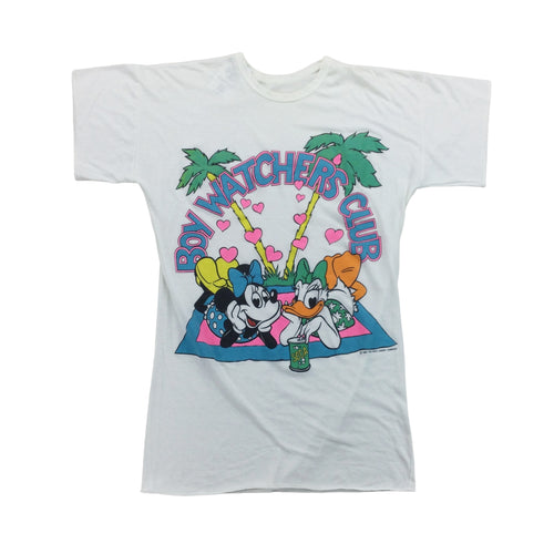 Disney 'Boy Watchers Club' 1987 T-Shirt - Medium-DISNEY-olesstore-vintage-secondhand-shop-austria-österreich