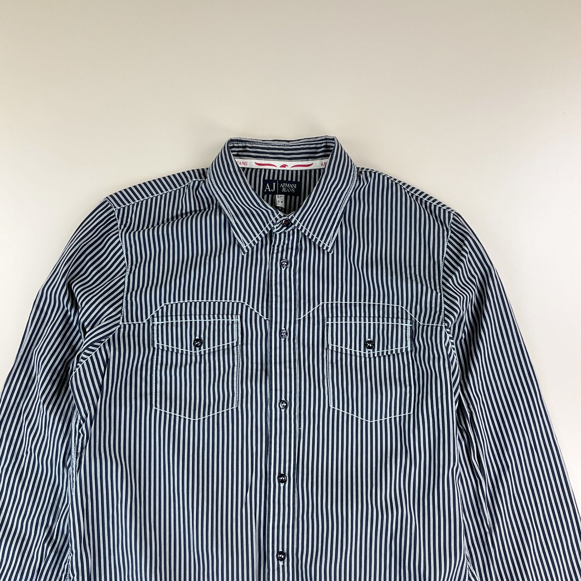 Armani Jeans Y2K Hemd - Large-ARMANI JEANS-olesstore-vintage-secondhand-shop-austria-österreich
