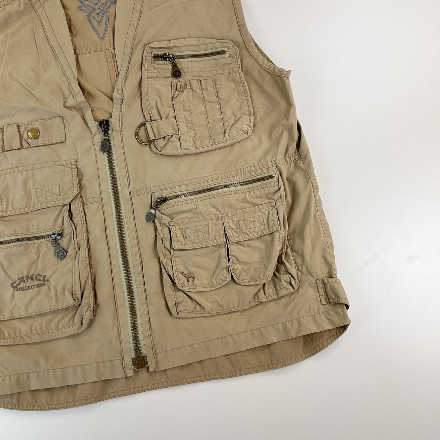 Camel Collection 90s Safari Outdoor Weste - Large-CAMEL-olesstore-vintage-secondhand-shop-austria-österreich