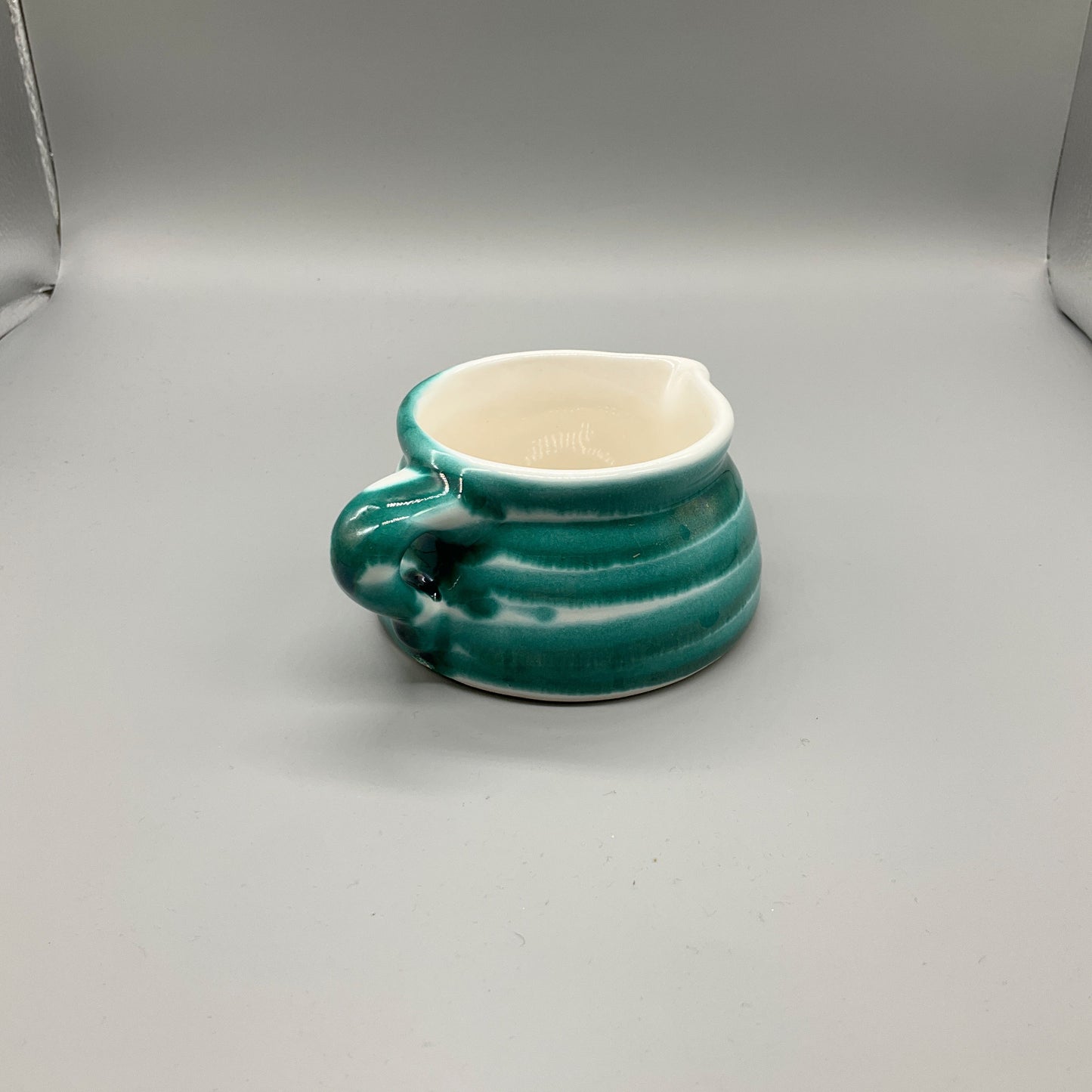 Gmundner Keramik Milchgießer Grüngeflammt Ø7,5 cm-Gmundner Keramik-olesstore-vintage-secondhand-shop-austria-österreich