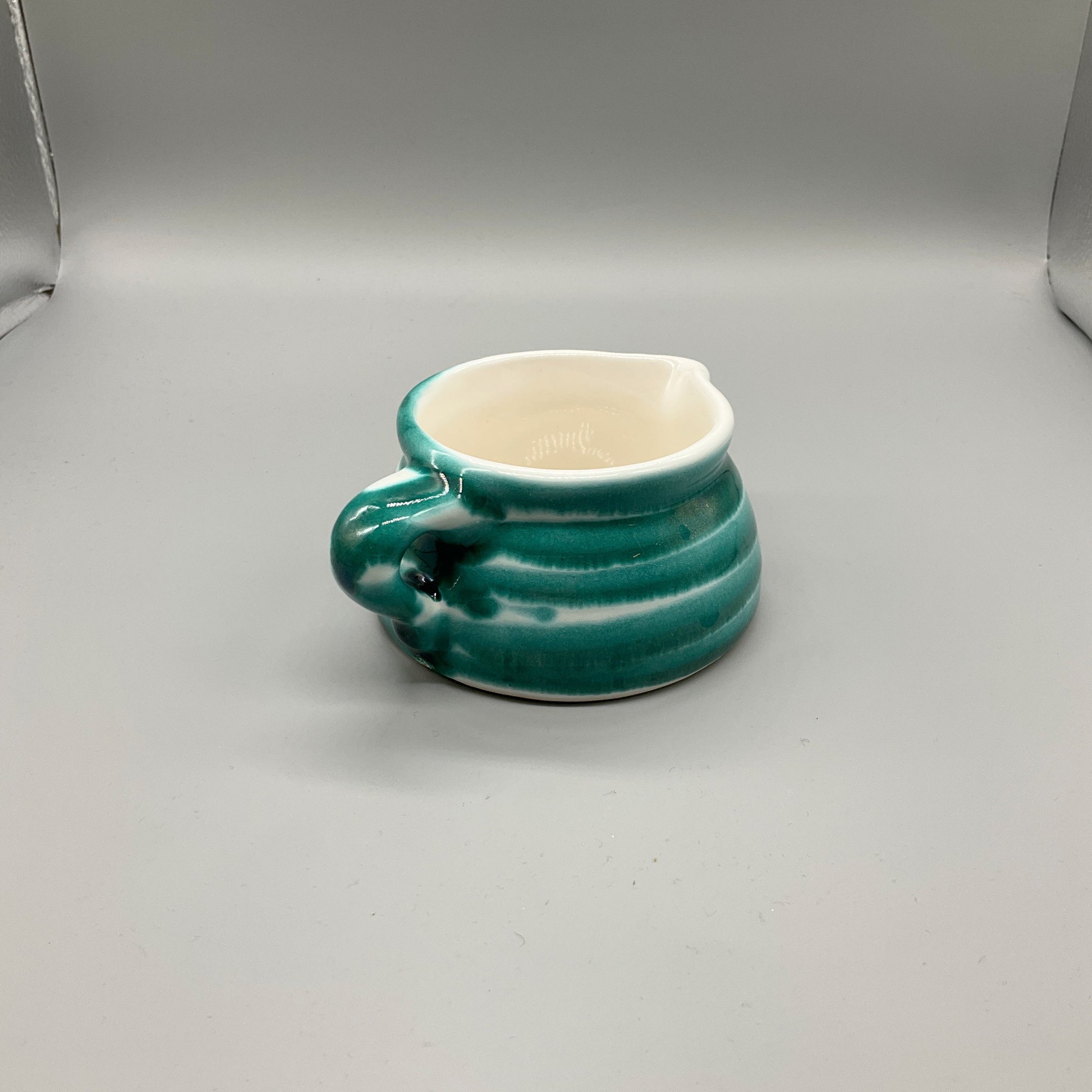 Gmundner Keramik Milchgießer Grüngeflammt Ø7,5 cm-Gmundner Keramik-olesstore-vintage-secondhand-shop-austria-österreich