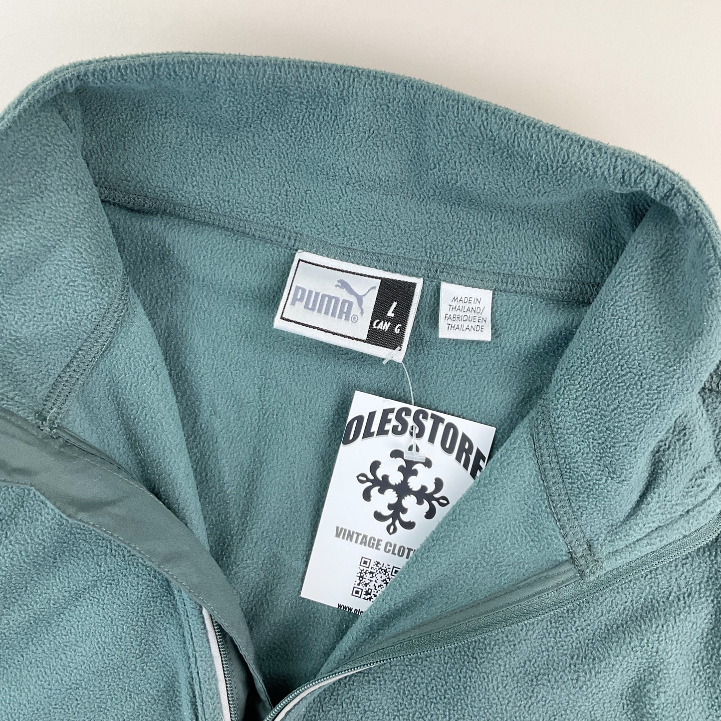Puma 90s Fleece Pullover - Large-PUMA-olesstore-vintage-secondhand-shop-austria-österreich