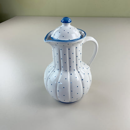 Gmundner Keramik Barock Krug Kanne Tupferl Blau 22cm-Gmundner Keramik-olesstore-vintage-secondhand-shop-austria-österreich
