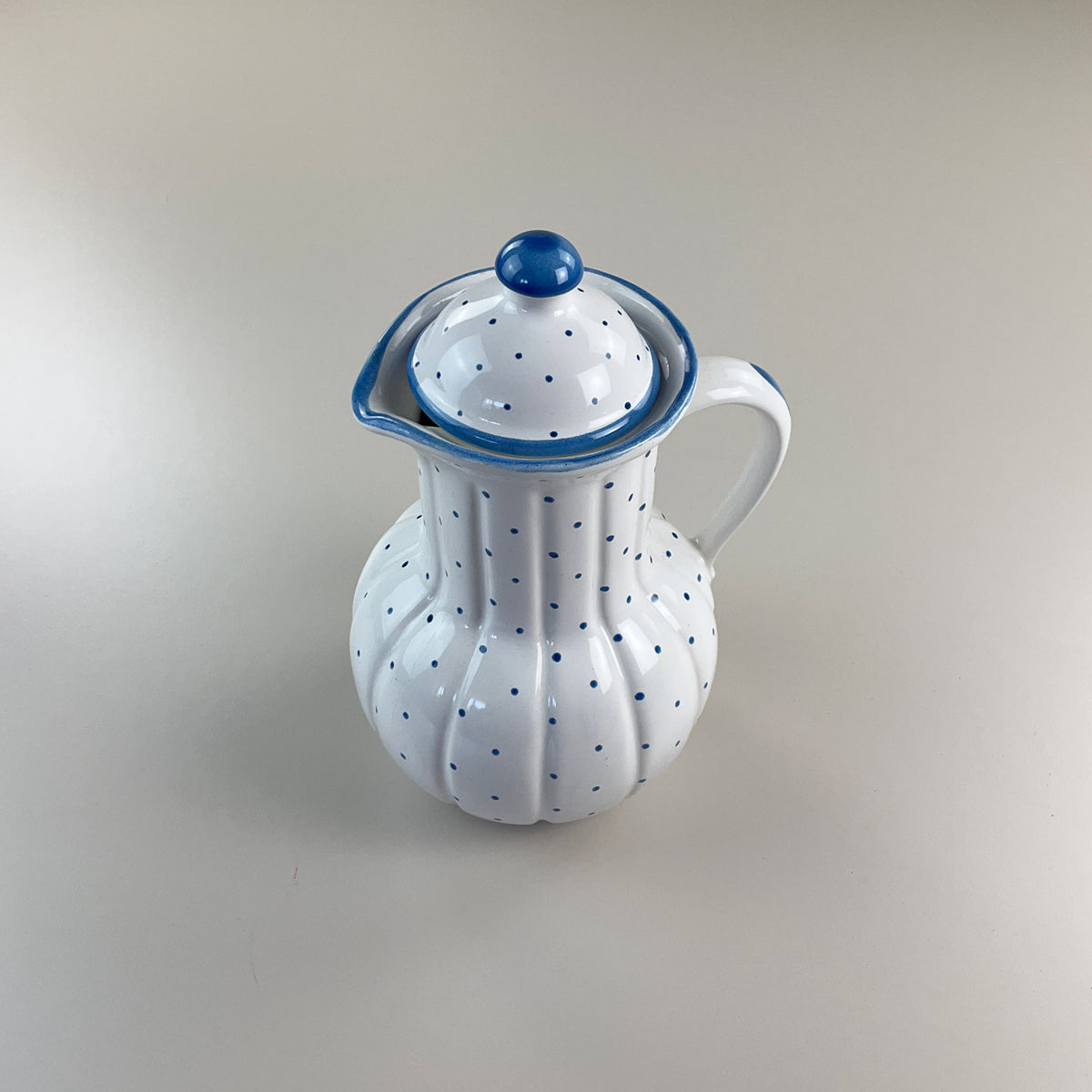 Gmundner Keramik Barock Krug Kanne Tupferl Blau 22cm-Gmundner Keramik-olesstore-vintage-secondhand-shop-austria-österreich
