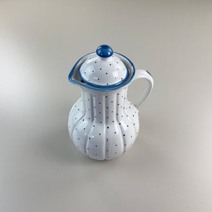 Gmundner Keramik Barock Krug Kanne Tupferl Blau 22cm-Gmundner Keramik-olesstore-vintage-secondhand-shop-austria-österreich
