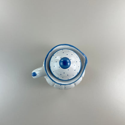 Gmundner Keramik Barock Krug Kanne Tupferl Blau 22cm-Gmundner Keramik-olesstore-vintage-secondhand-shop-austria-österreich
