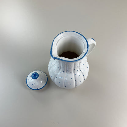 Gmundner Keramik Barock Krug Kanne Tupferl Blau 22cm-Gmundner Keramik-olesstore-vintage-secondhand-shop-austria-österreich