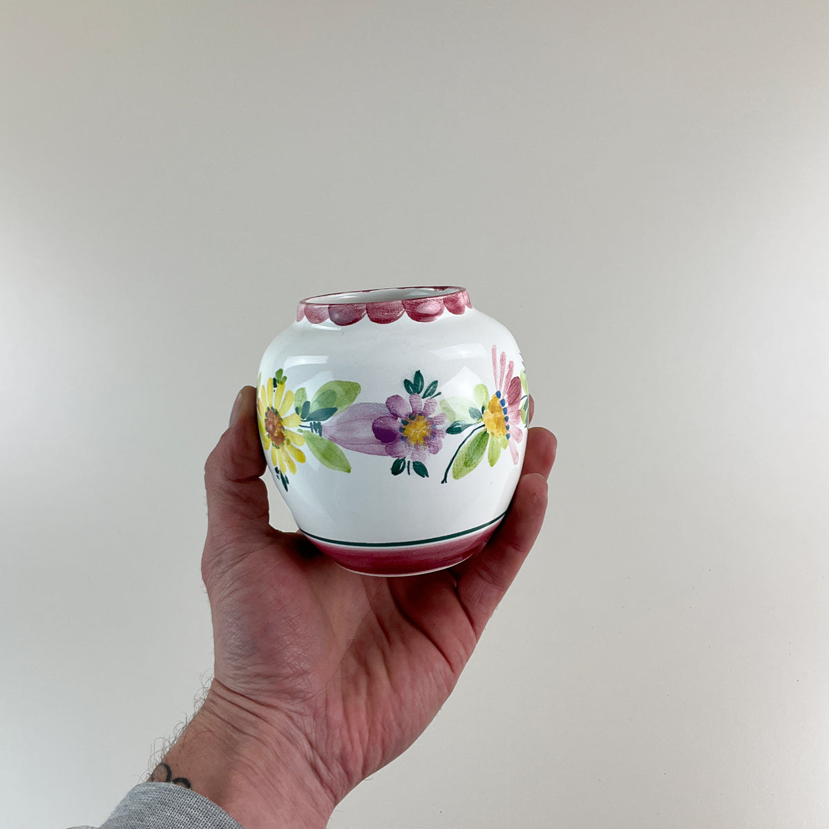 Gmundner Keramik 1980er Vase Bauernblume 10,5cm-Gmundner Keramik-olesstore-vintage-secondhand-shop-austria-österreich