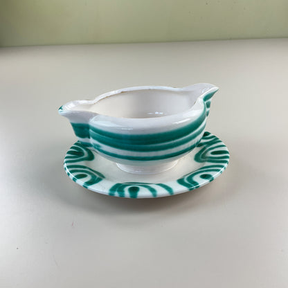 Gmundner Keramik Sauciere / Soßengießer Grüngeflammt-Gmundner Keramik-olesstore-vintage-secondhand-shop-austria-österreich