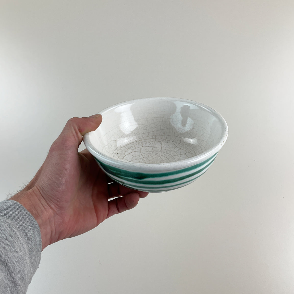 Gmundner Keramik Schüssel Grüngeflammt Ø17cm-Gmundner Keramik-olesstore-vintage-secondhand-shop-austria-österreich