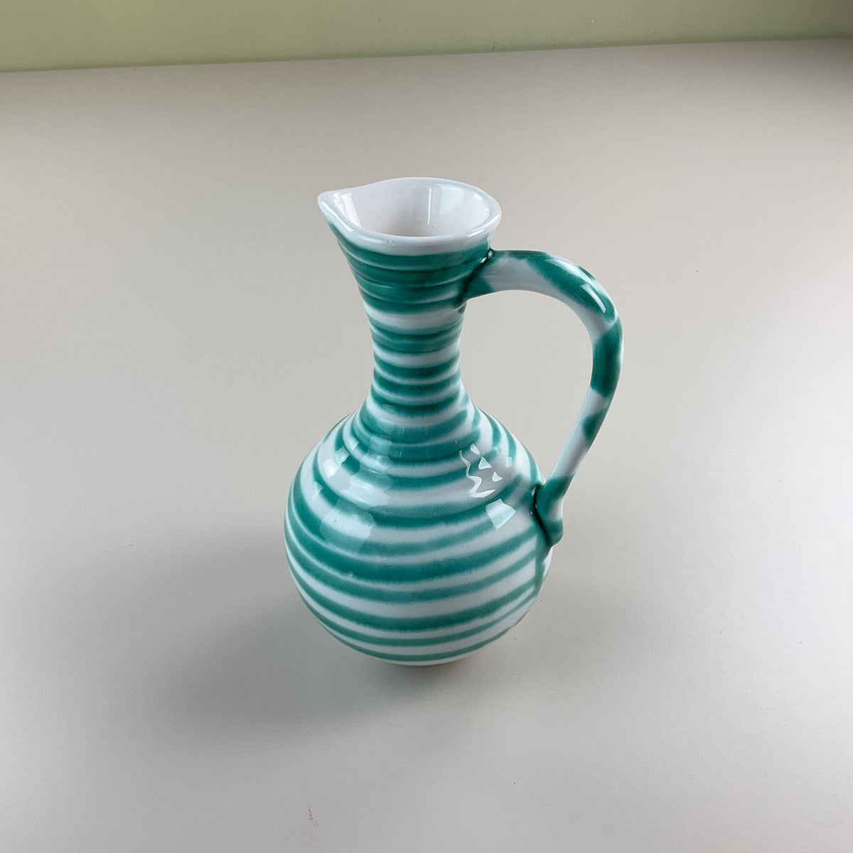 Gmundner Keramik Krug / Vase Grüngeflammt 21cm-Gmundner Keramik-olesstore-vintage-secondhand-shop-austria-österreich