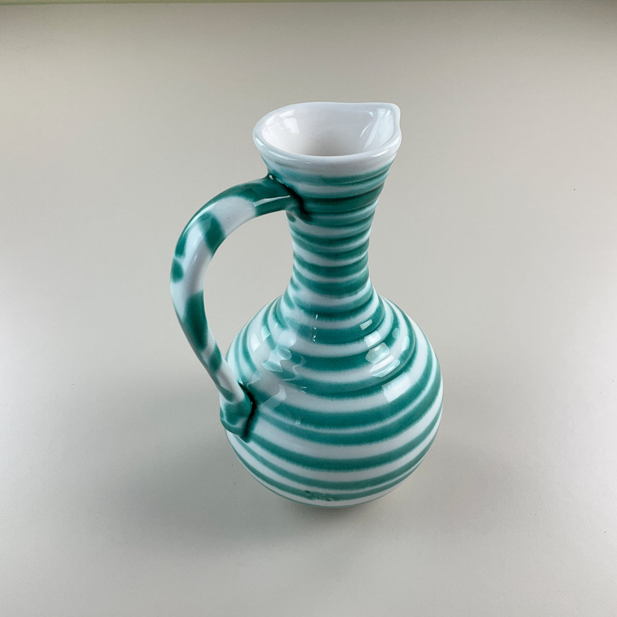 Gmundner Keramik Krug / Vase Grüngeflammt 21cm-Gmundner Keramik-olesstore-vintage-secondhand-shop-austria-österreich