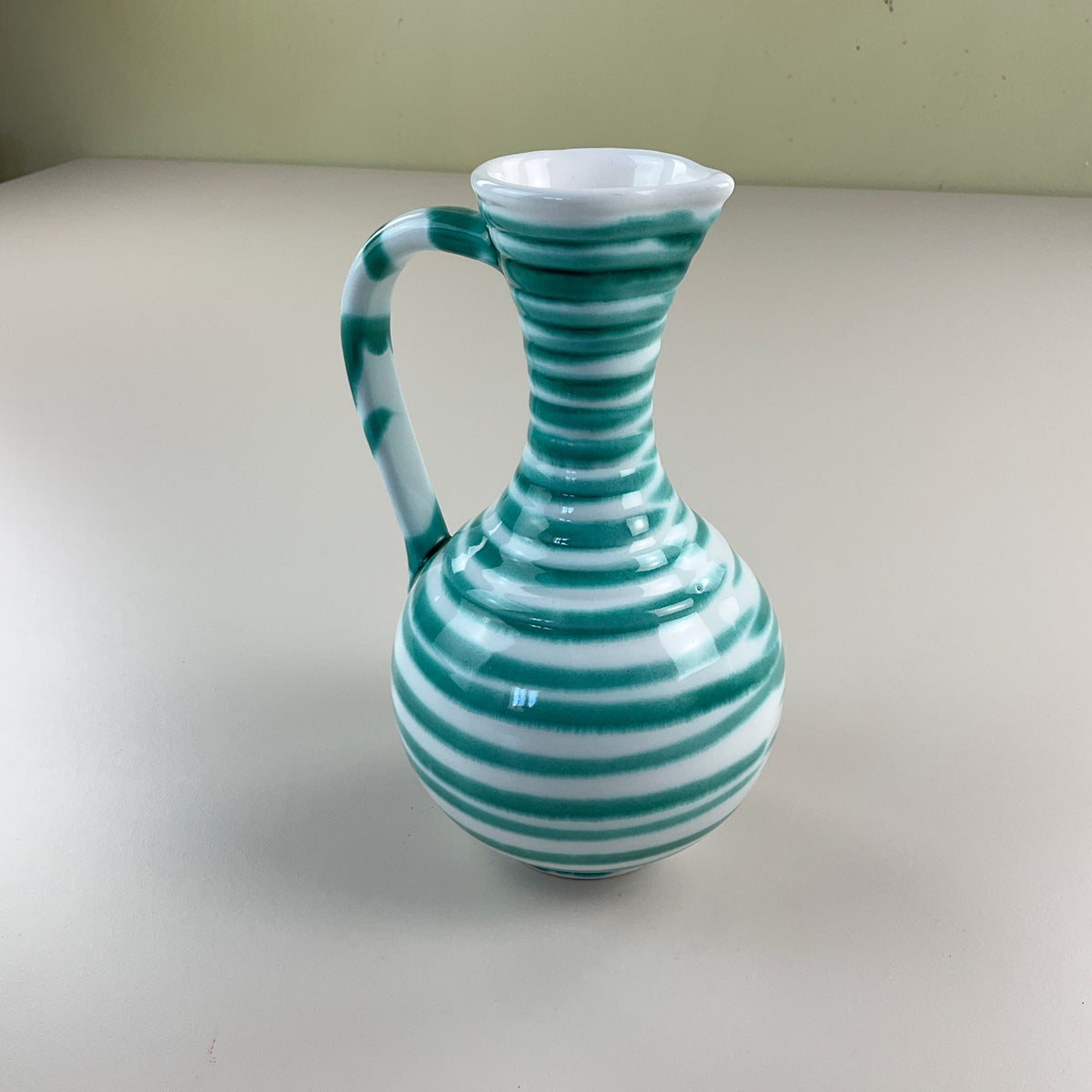Gmundner Keramik Krug / Vase Grüngeflammt 21cm-Gmundner Keramik-olesstore-vintage-secondhand-shop-austria-österreich