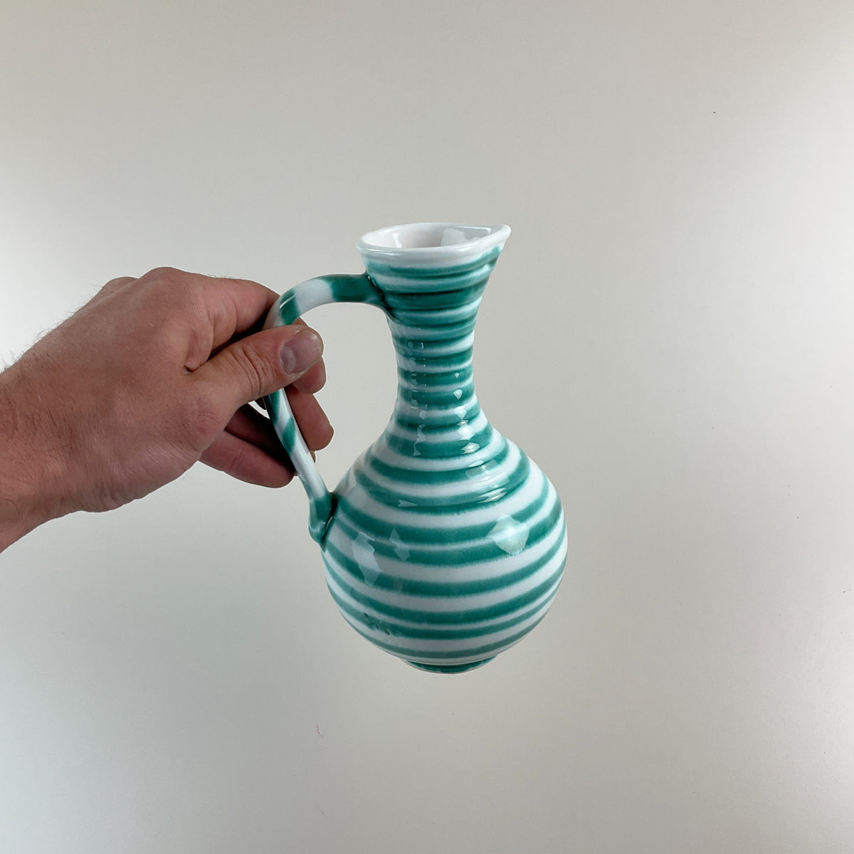 Gmundner Keramik Krug / Vase Grüngeflammt 21cm-Gmundner Keramik-olesstore-vintage-secondhand-shop-austria-österreich