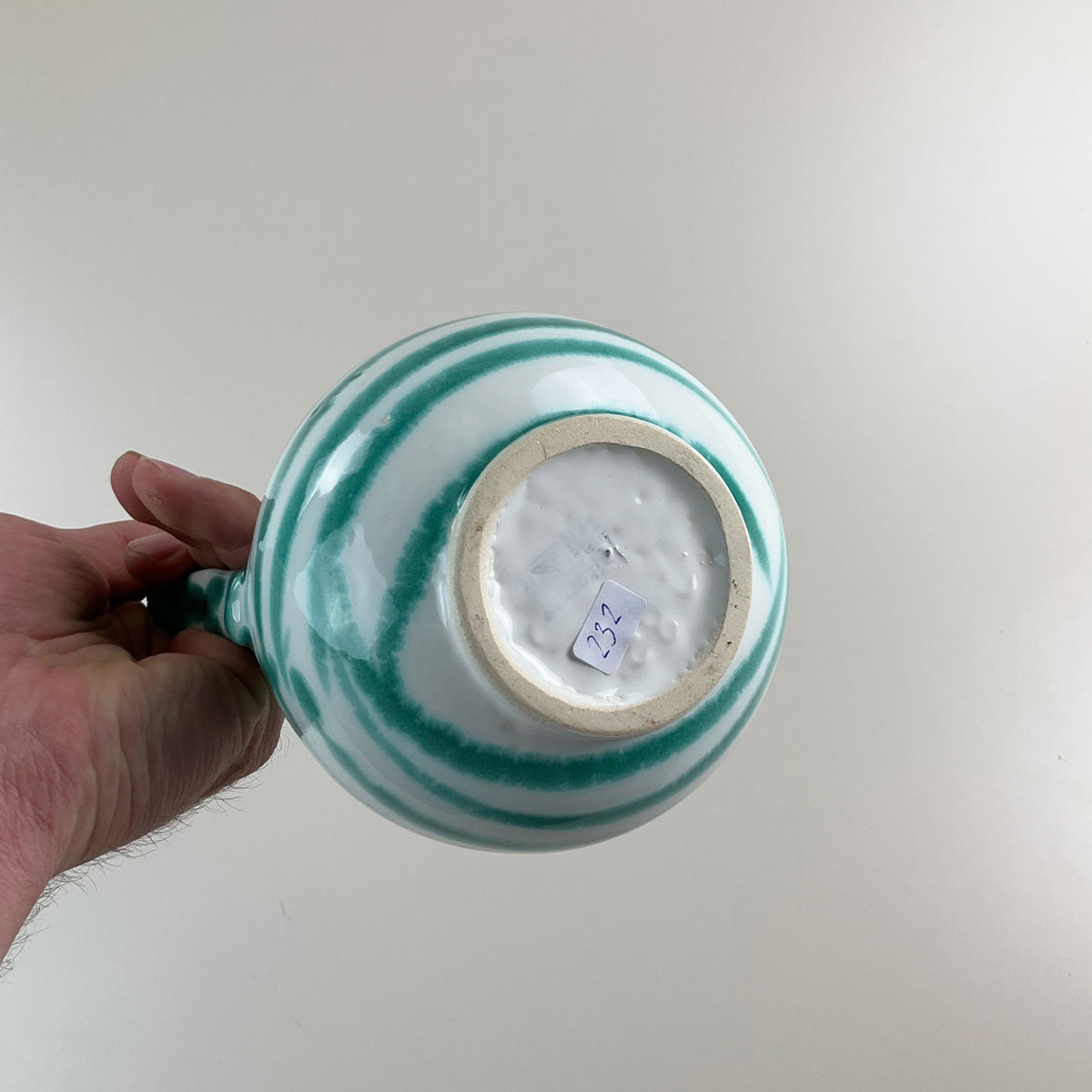 Gmundner Keramik Krug / Vase Grüngeflammt 21cm-Gmundner Keramik-olesstore-vintage-secondhand-shop-austria-österreich