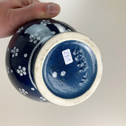 Gmundner Keramik Krug / Vase Dirndl Blau 19cm-Gmundner Keramik-olesstore-vintage-secondhand-shop-austria-österreich