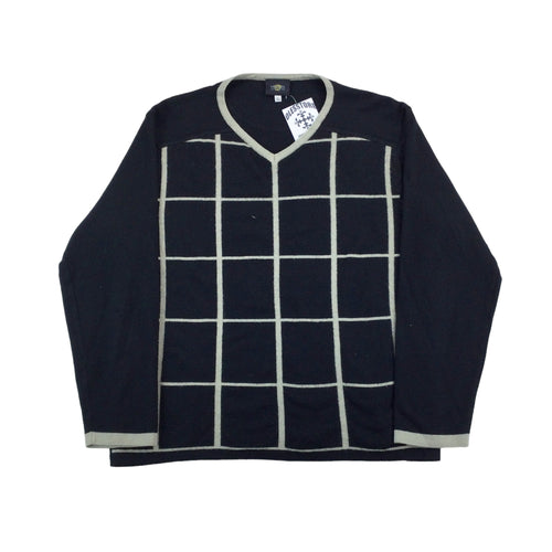 Versace 90s V-Neck Sweatshirt - XXL-VERSACE-olesstore-vintage-secondhand-shop-austria-österreich