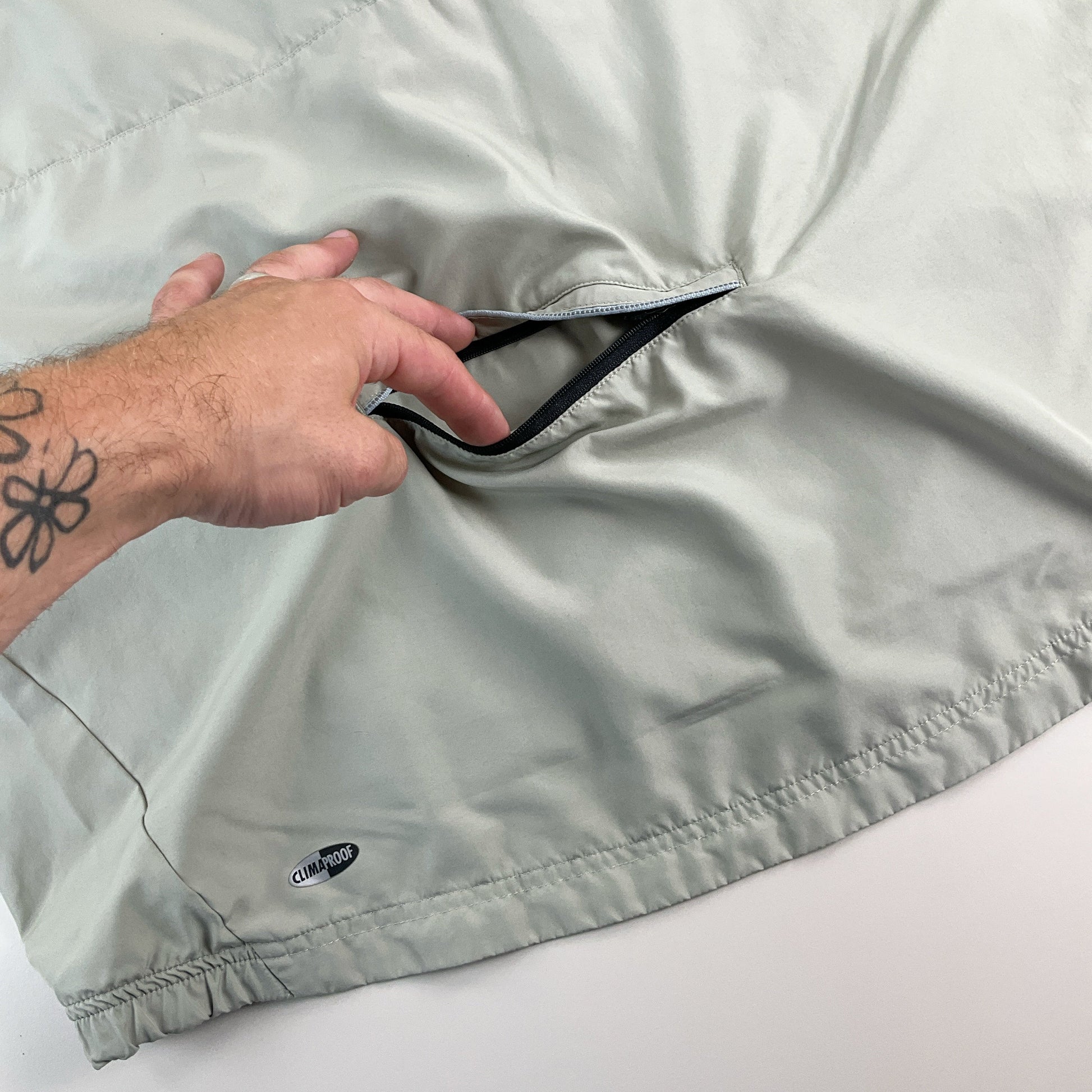 Adidas 90s Reflective Jacke Beige - Herren/XL Detailansicht
