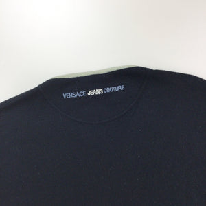 Versace 90s V-Neck Sweatshirt - XXL-VERSACE-olesstore-vintage-secondhand-shop-austria-österreich