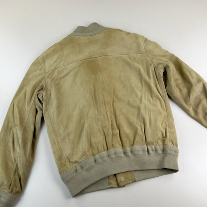 Vintage Rauleder Jacke Beige - Large Markenlabel Gimo's