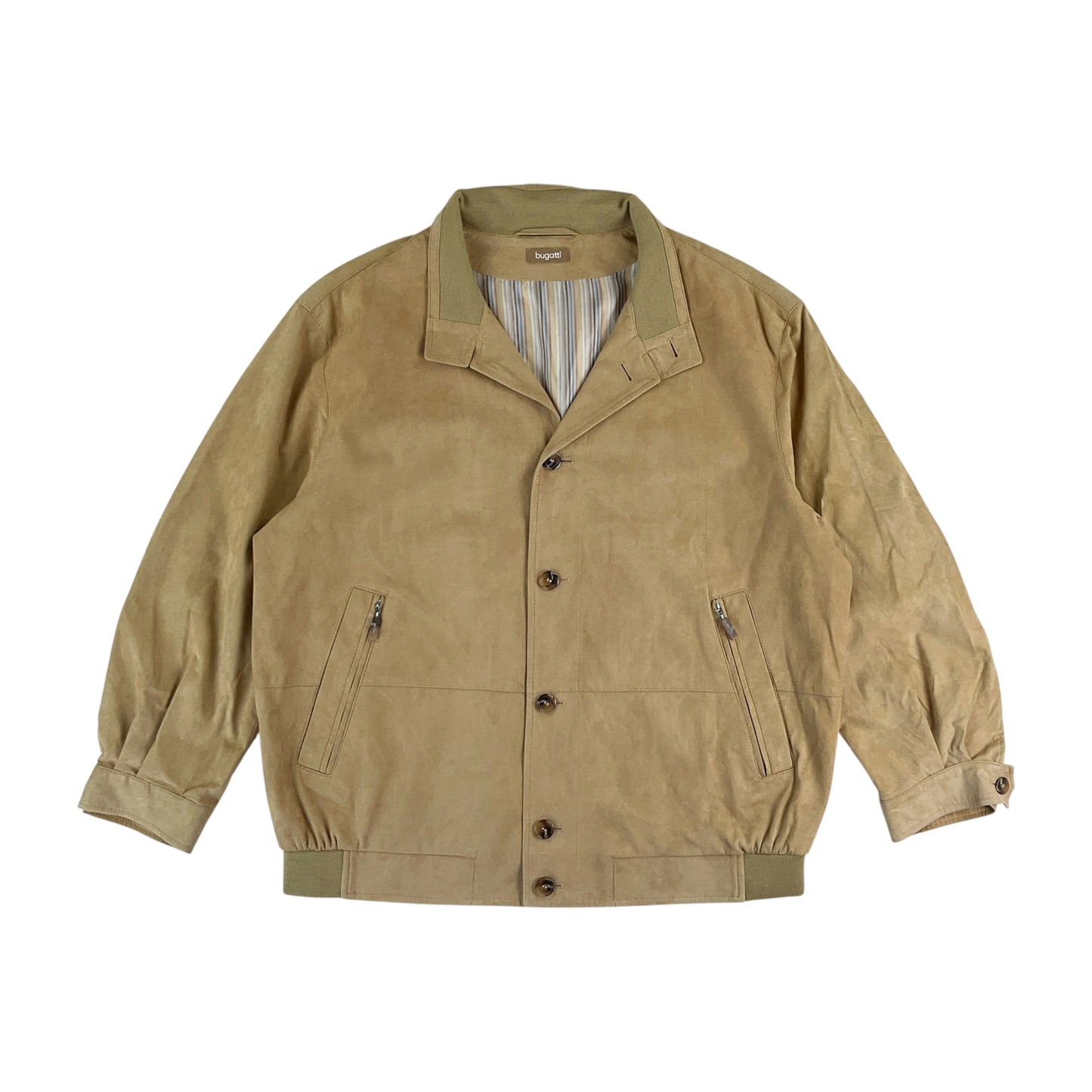 Bugatti Rauleder Jacke Beige - Herren/XL Vorderansicht