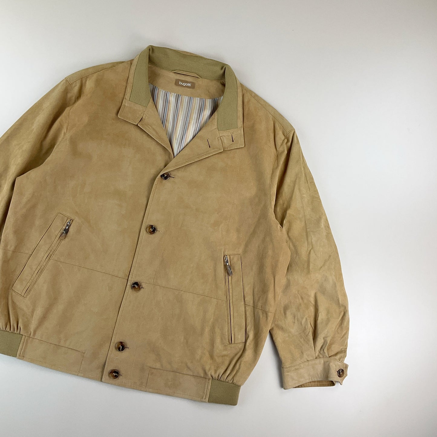 Bugatti Rauleder Jacke Beige - Herren/XL Vorderansicht 2