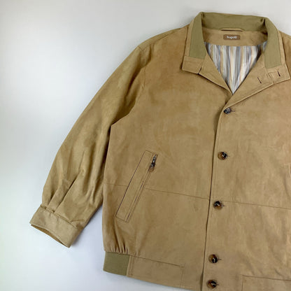 Bugatti Rauleder Jacke Beige - Herren/XL Vorderansicht offen