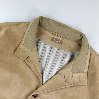 Bugatti Rauleder Jacke Beige - Herren/XL Kragen Detail