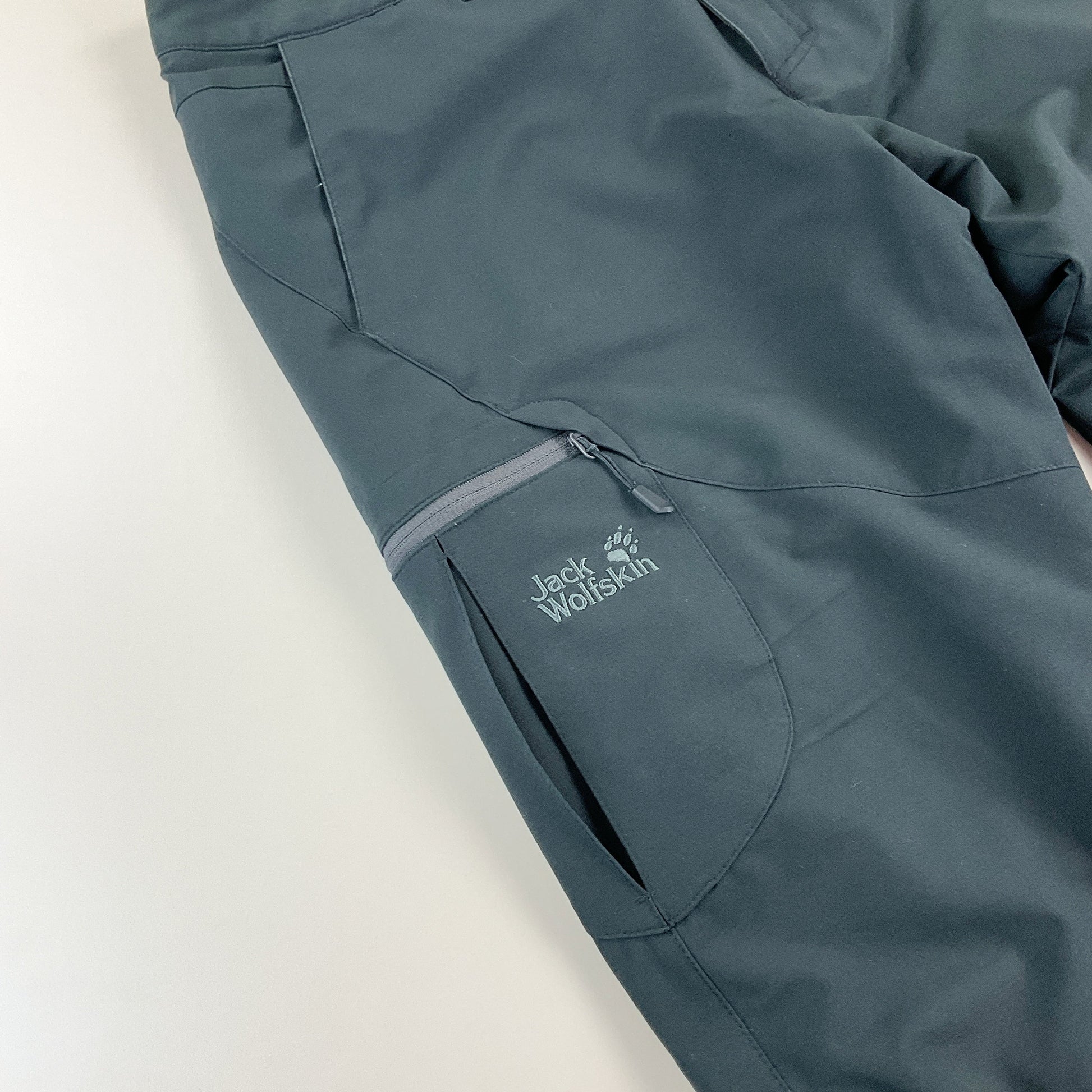 Jack Wolfskin Outdoor Wanderhose Schwarz - Herren/XL Tasche Detail