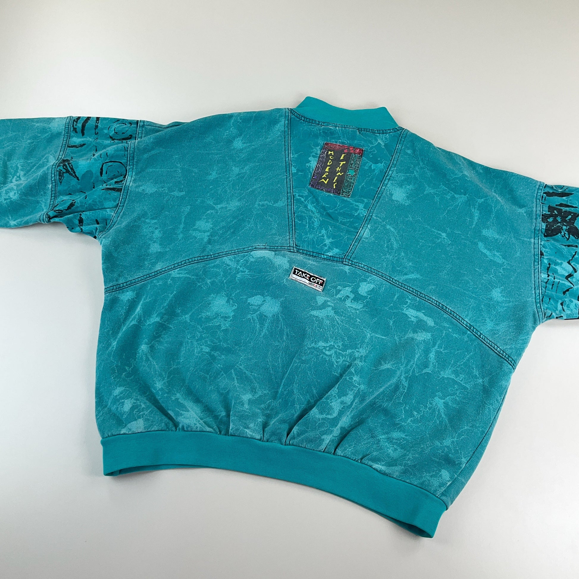 Adidas 80s Takeoff Modern Ethnic 1/4 Sweatshirt - Large Detailansicht 4
