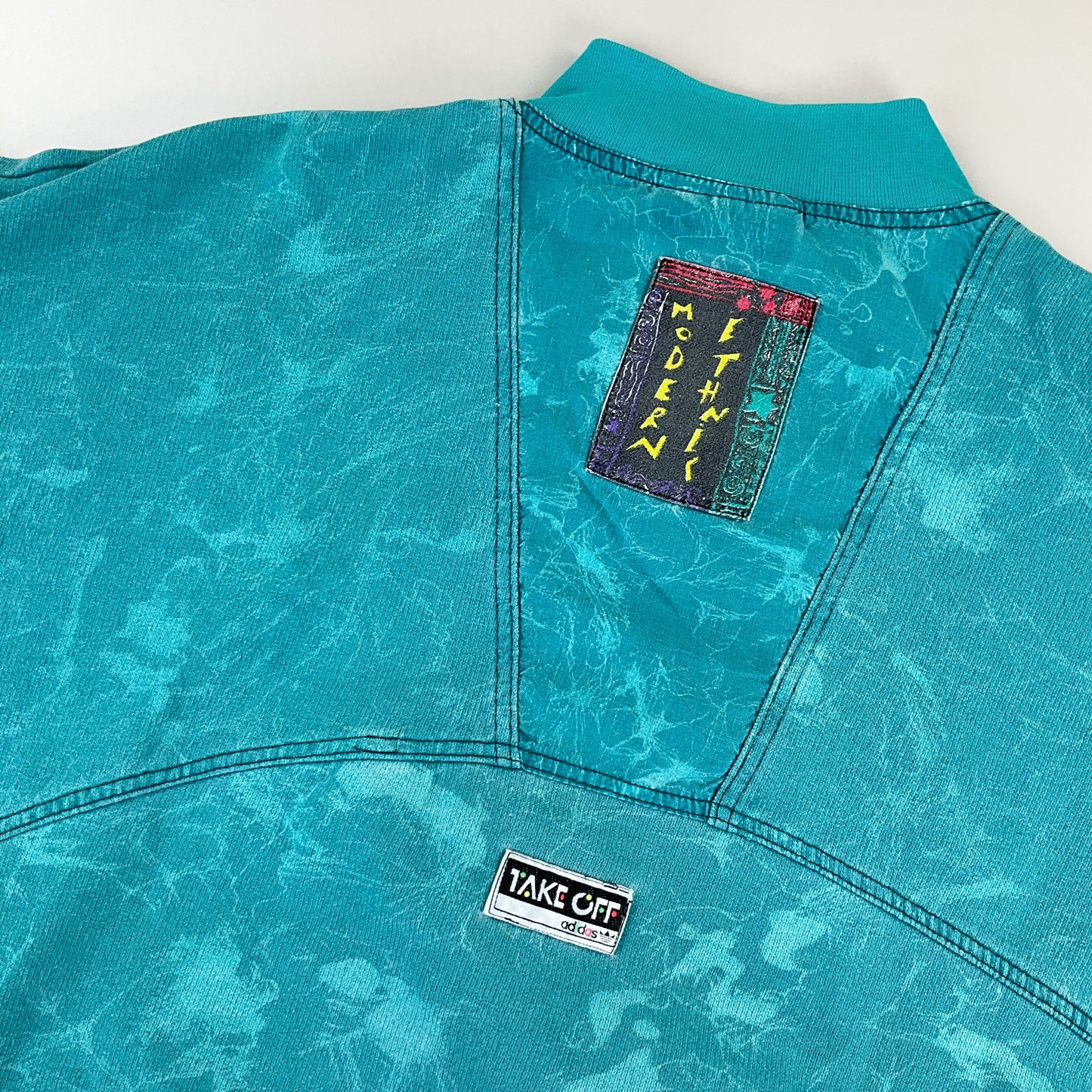 Adidas 80s Takeoff Modern Ethnic 1/4 Sweatshirt - Large Markenlabel